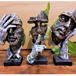 antiques human faces showpieces