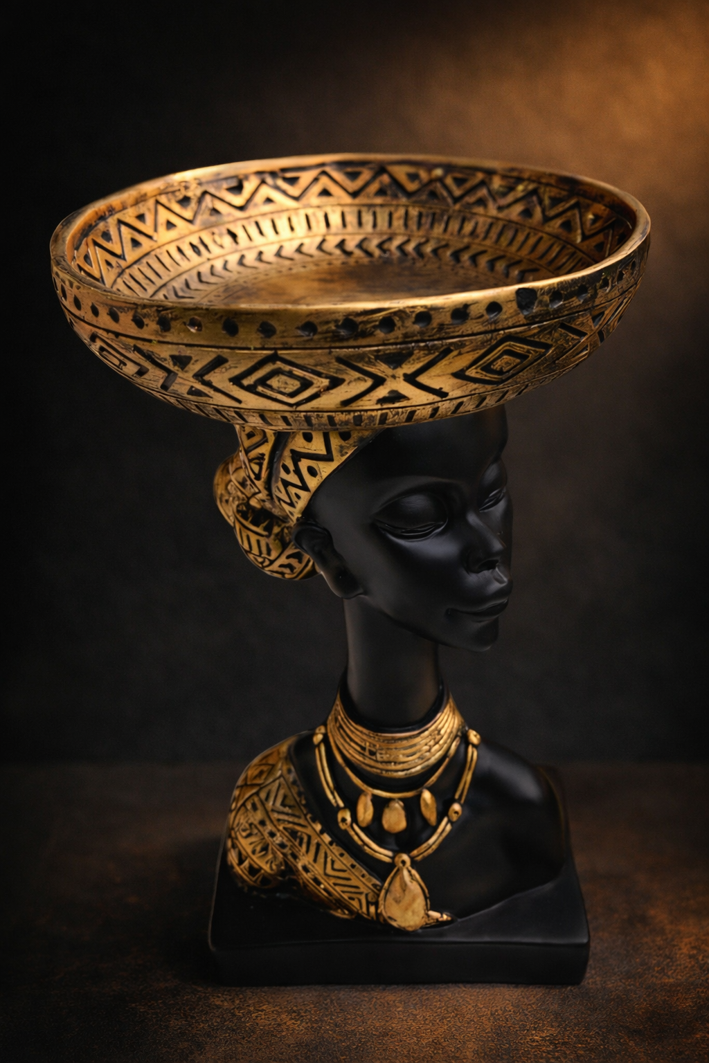 royal african woman head bowl – premium home décor sculpture royal african woman head bowl – premium home décor sculpture
