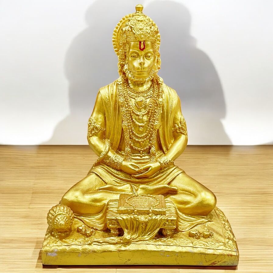shri hanuman ji gold finish meditation idol – divine strength & protection shri hanuman ji gold finish meditation idol – divine strength & protection
